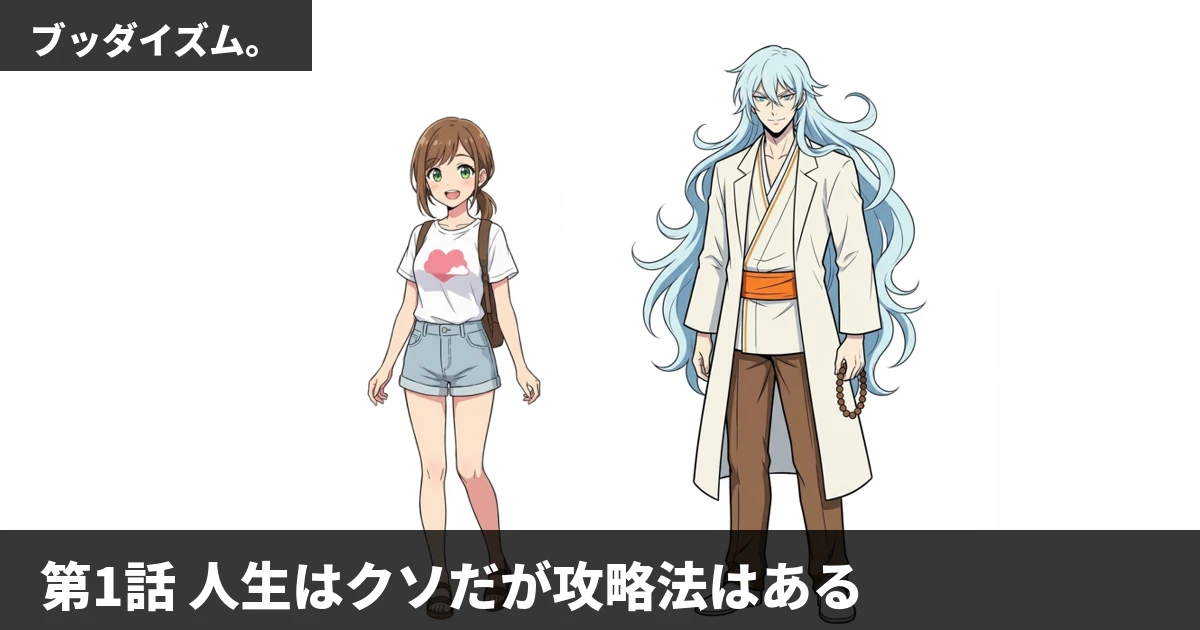 【マンガ無料】ブッダイズム。第1話: 人生はクソだが攻略法はある——AIマンガで読むブッダイズム。