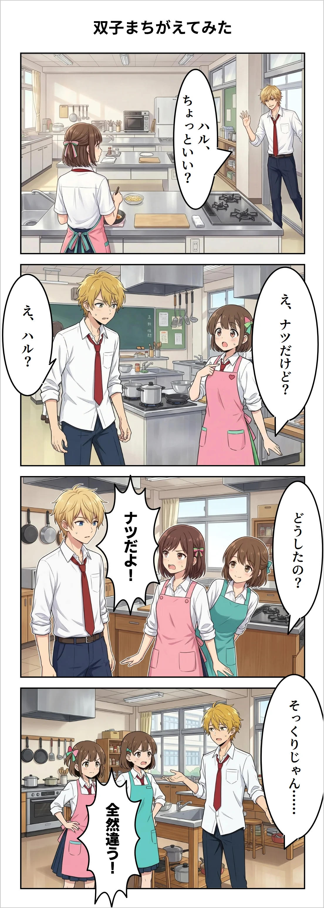 双子まちがえてみた