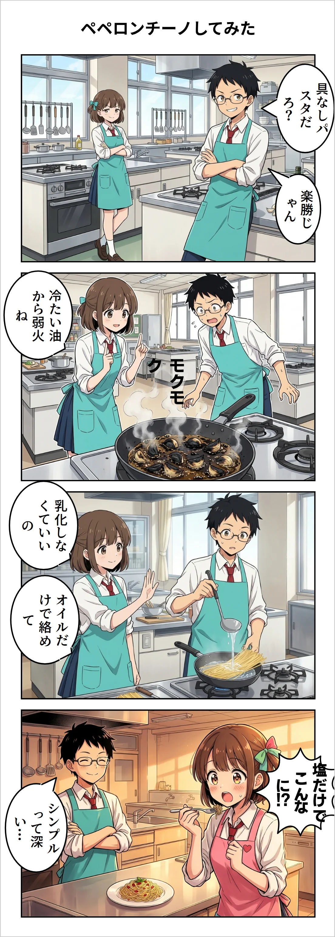 ペペロンチーノしてみた