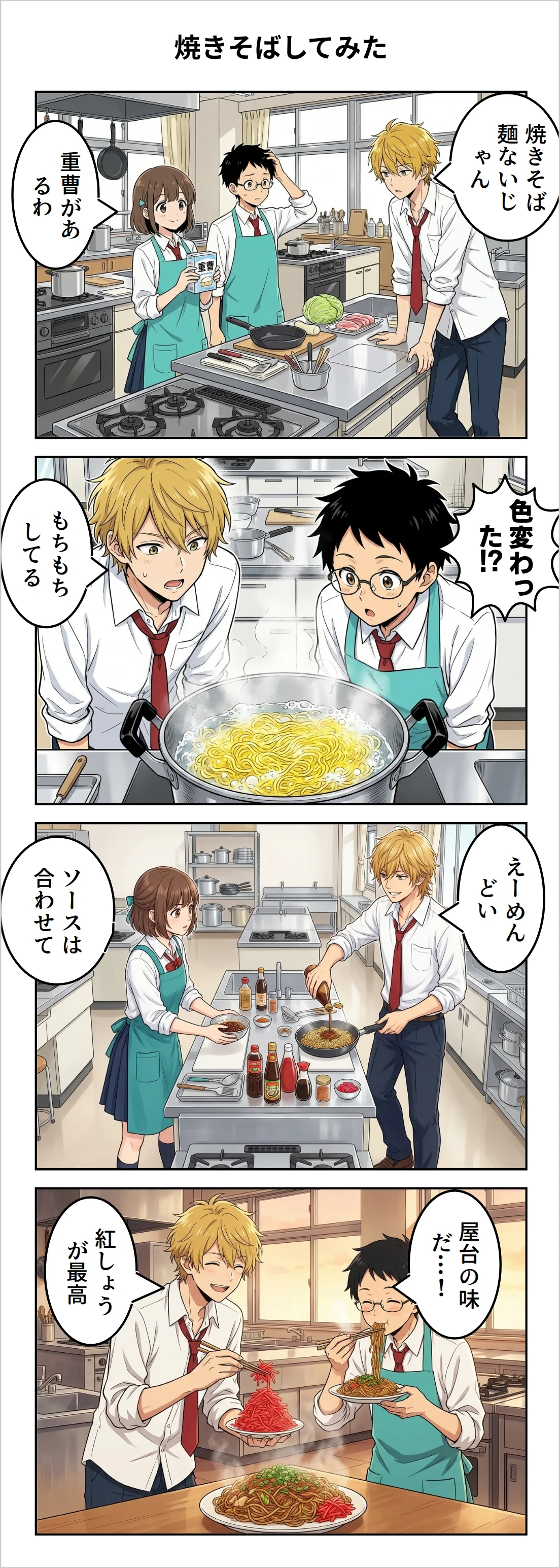 焼きそばしてみた