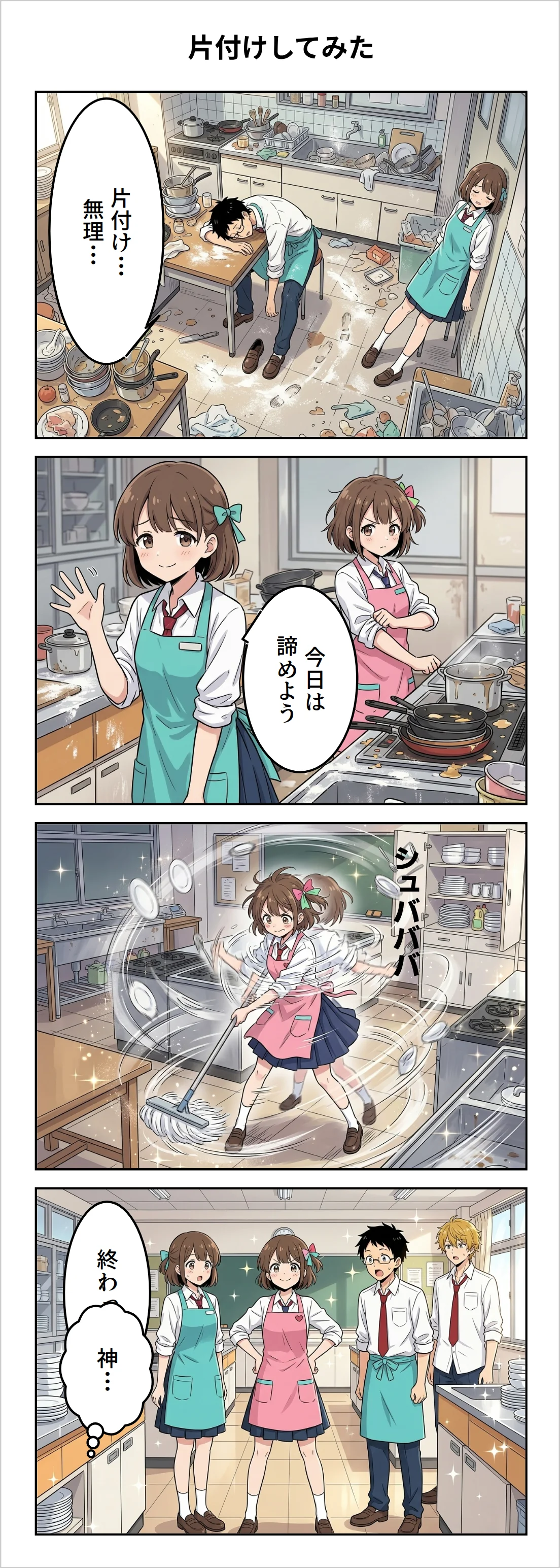 【4コマ】第48話: 片付けしてみた