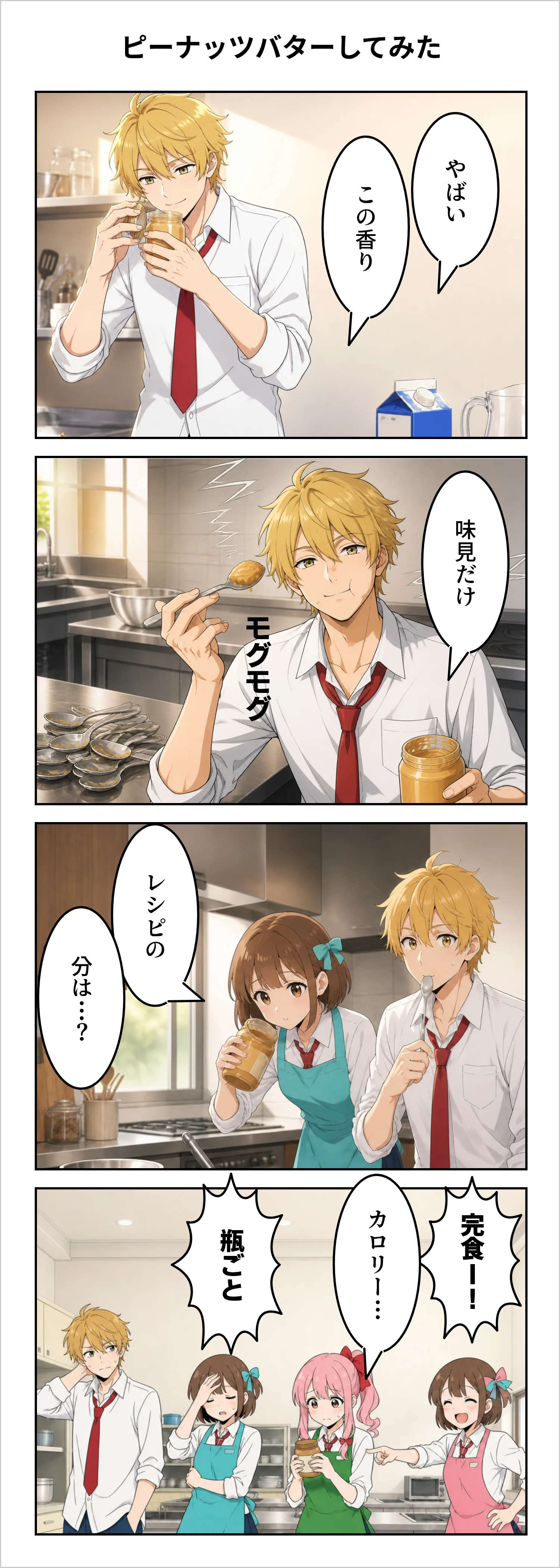 【4コマ】第71話: ピーナッツバターしてみた