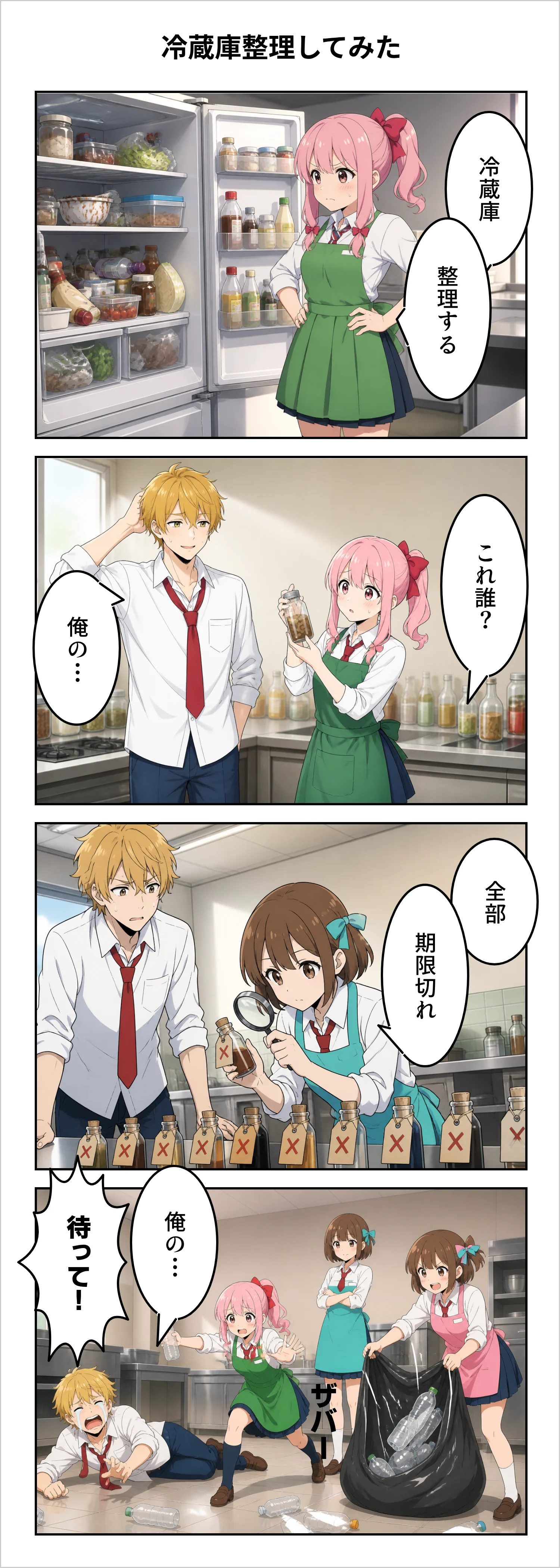 【4コマ】第77話: 冷蔵庫整理してみた