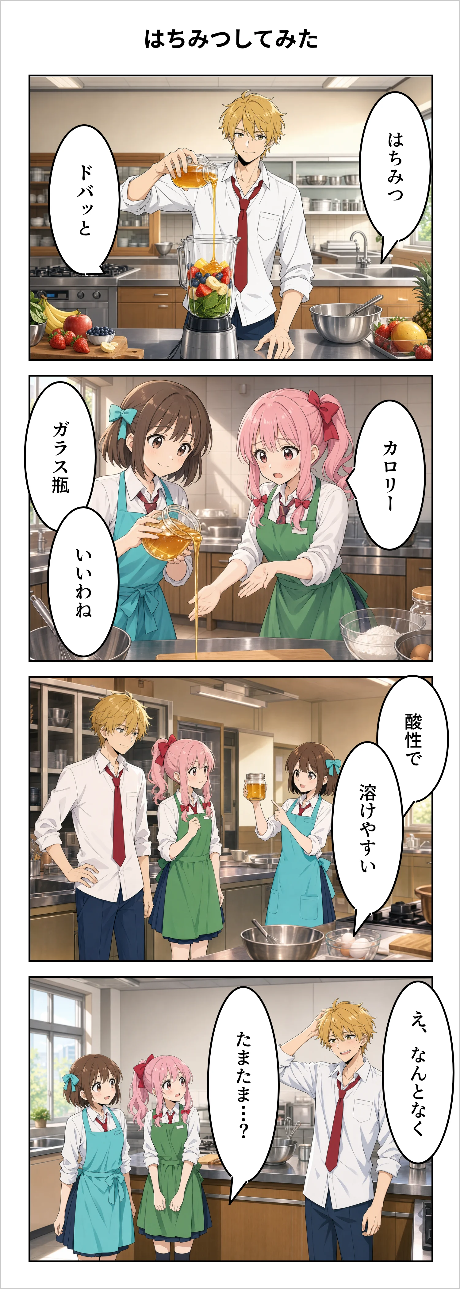 【4コマ】第84話: はちみつしてみた