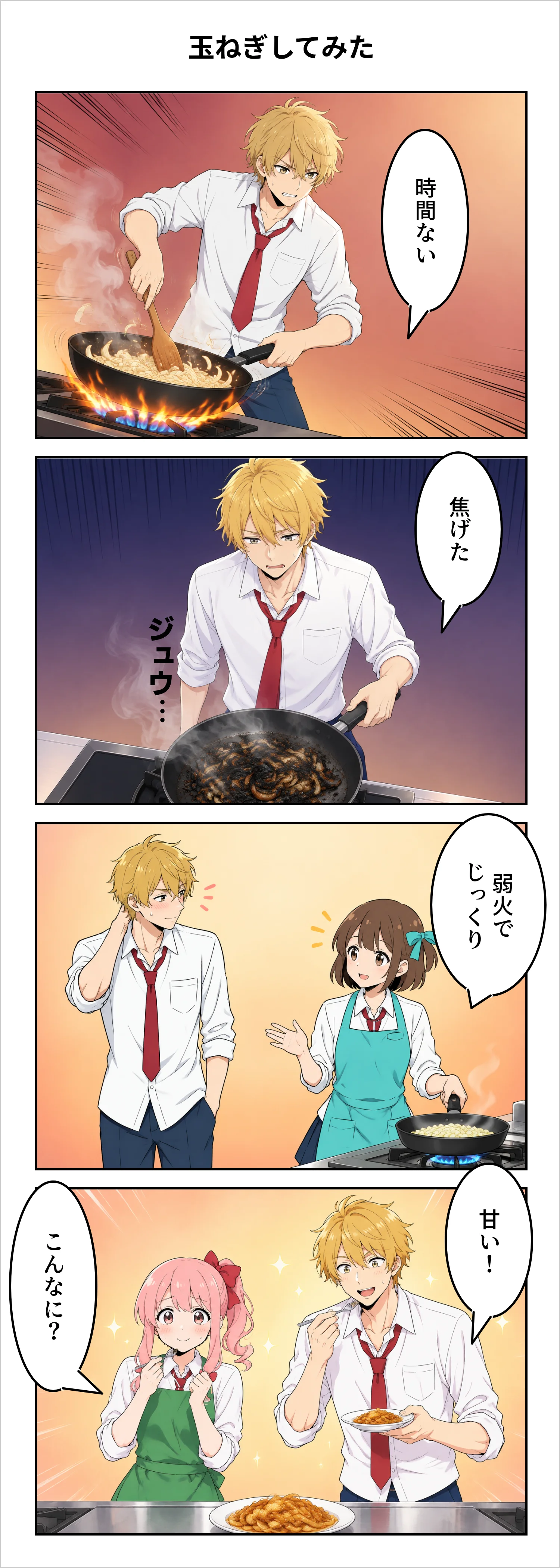 【4コマ】第95話: 玉ねぎしてみた