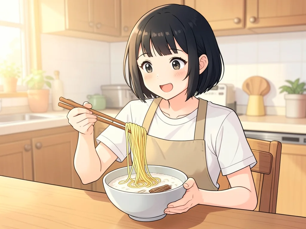 白い豆乳ラーメンを食べて意外なおいしさに気づく